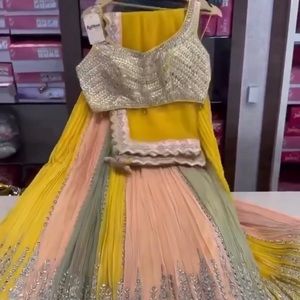 Yellow mehendi dress